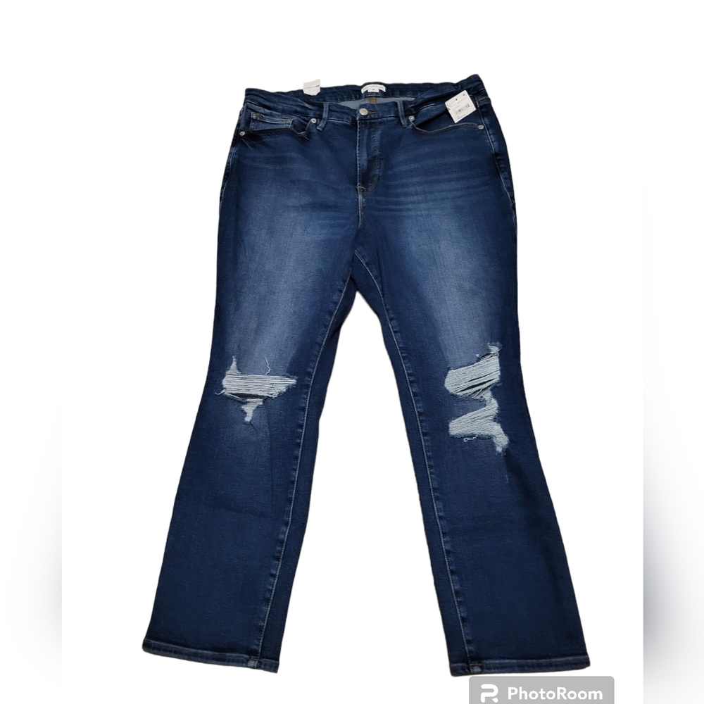 Women's Blue Distressed Jeans